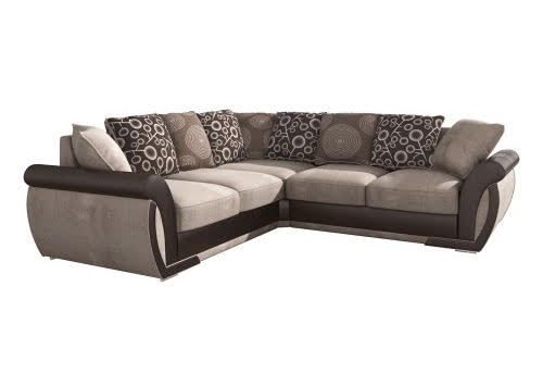 Shannon Biege/Brown Corner Sofa
