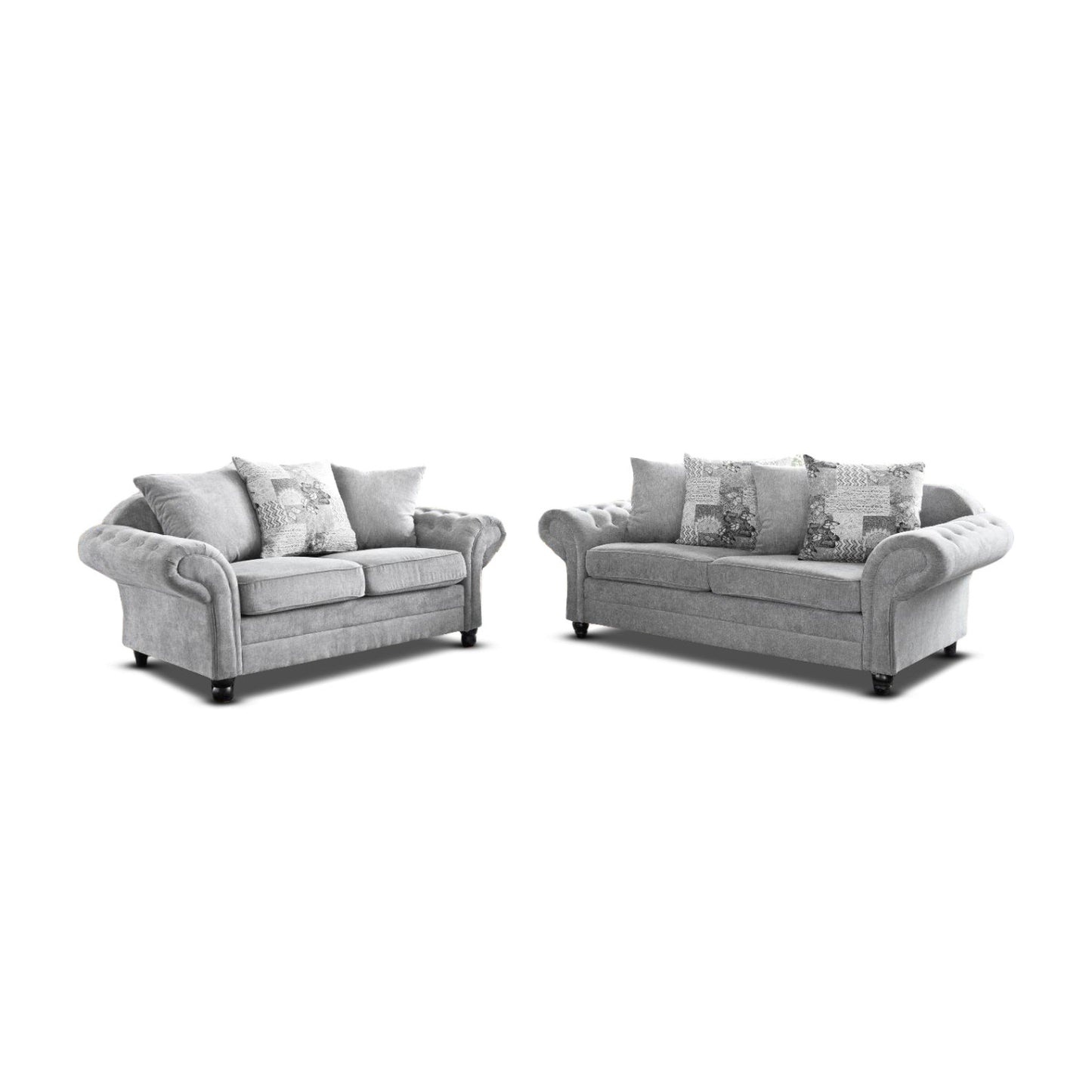 Nicole Silver 3+2 Sofa Set