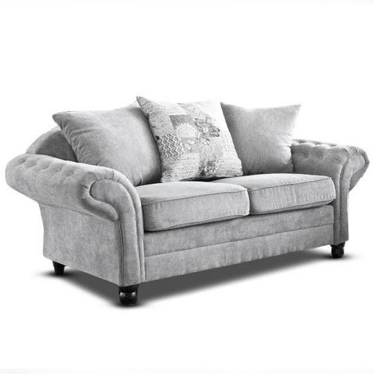 Nicole Silver 2 Seater Sofa