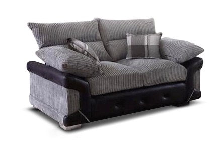 Logan Grey/Black 2 Seater