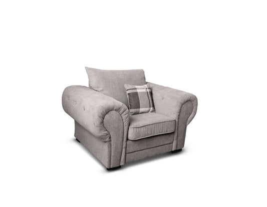 Baron Chesterfield Armchair Silver