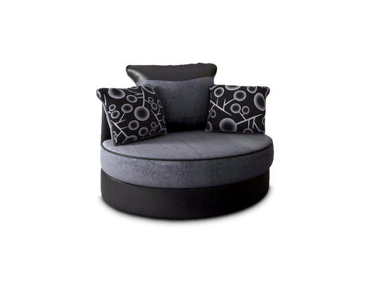 Shannon Grey/Black Swivel Chair