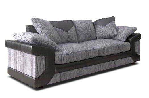 Lush Grey/Black 3 Seater