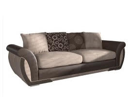 Shannon Beige/Brown 3 Seater