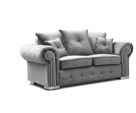 Mayfair Grey Plush 2 Seater