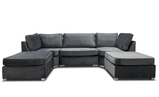 Belgravia Grey U shape Full Back Sofa